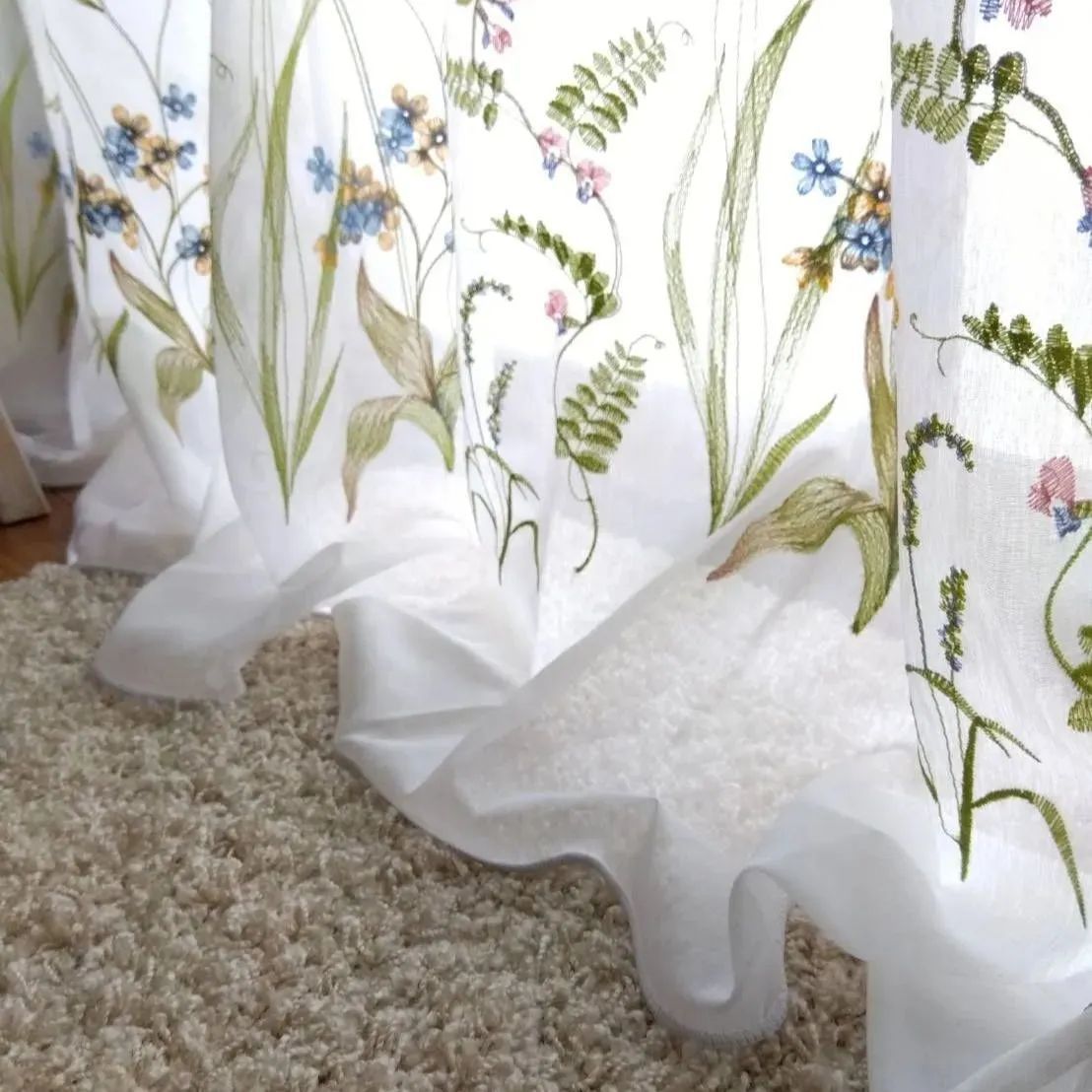 ページ 丈上げ込み レースカーテン フラーデン幅190cm×丈210cm 総丈 ⇒178cmへ