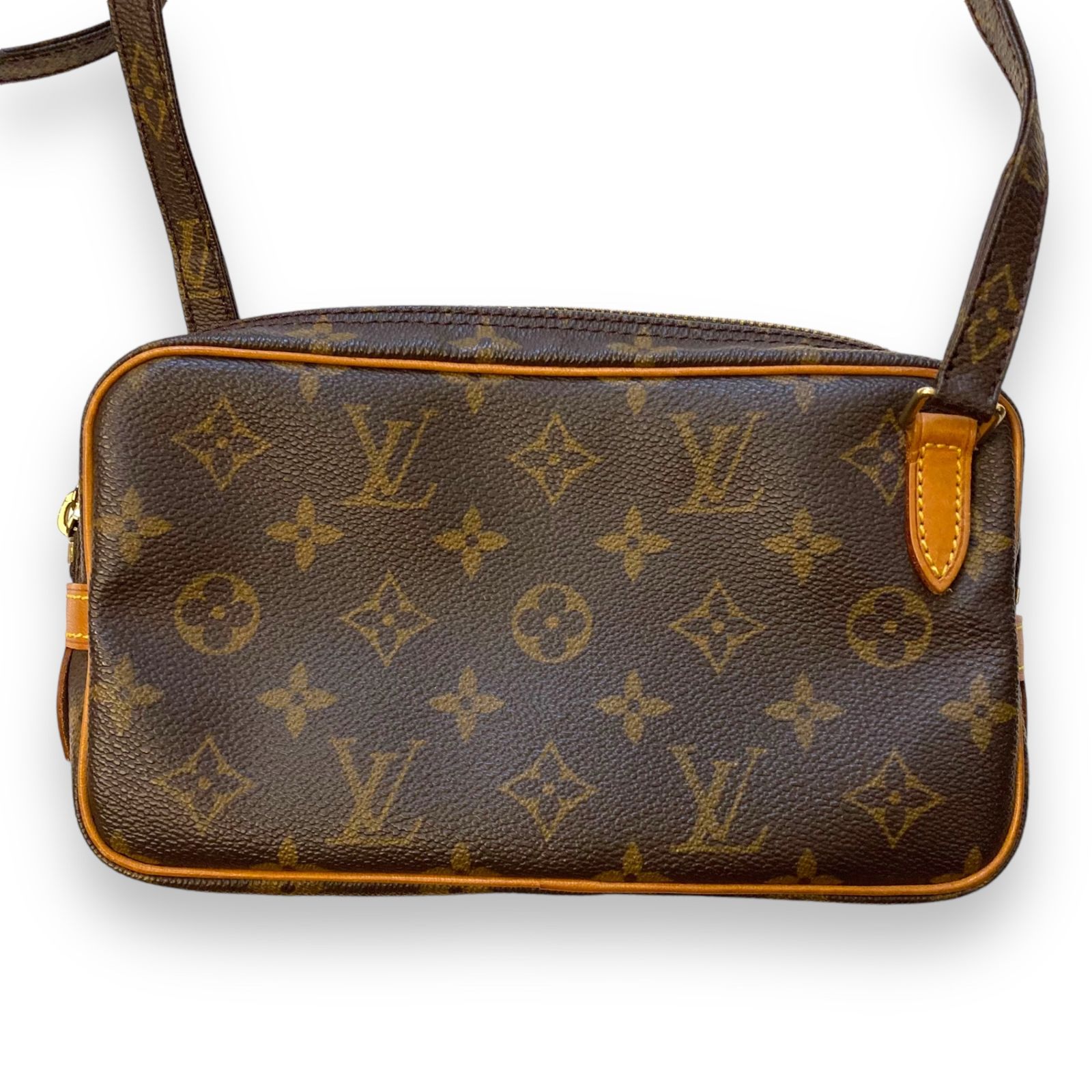 極美品】 LOUIS VUITTON (ルイヴィトン) モノグラムポシェット・マルリーバンドリエール M51828 ブラウン - メルカリ