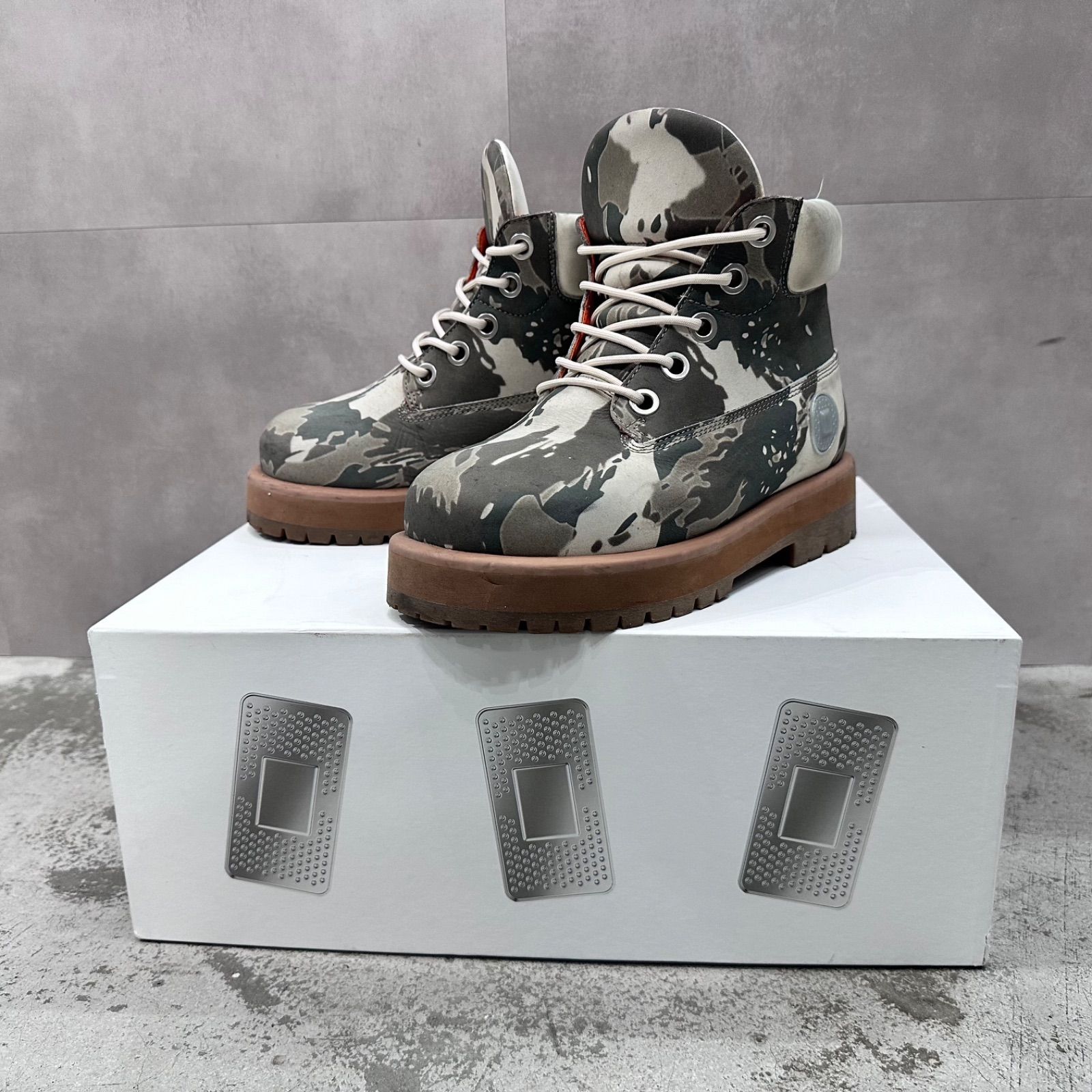 参考上代97900円 PDF 25SS STRADA CAMO レザー ネオプレン ブーツ