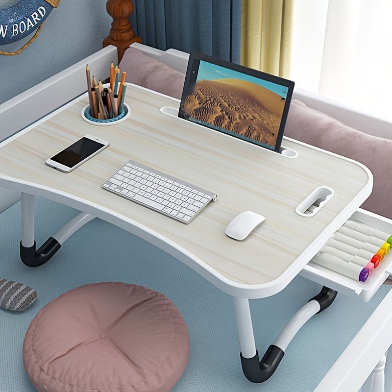 KANBUN N/A 折りたたみテーブル、大型ベッドトレイ ラップトップ