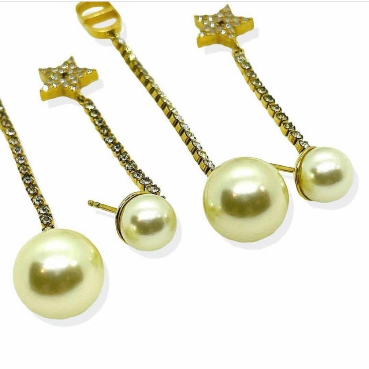 Christian Dior ピアス　トライバル　パール　ゴールド　片耳　CD Christian Dior ピアス トライバル パール ゴールド 片耳 CD