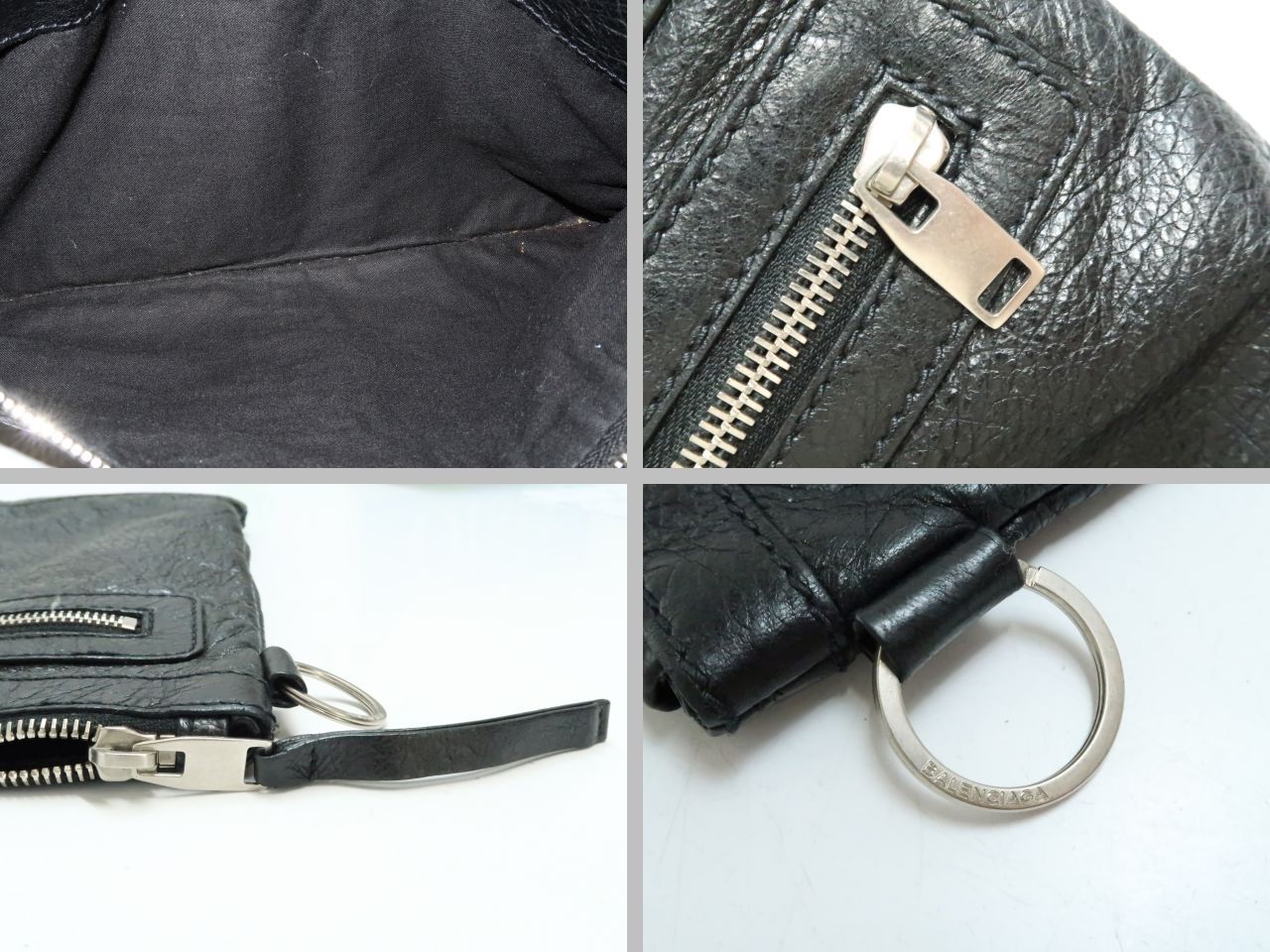 バレンシアガ レザー クラッチバッグ 黒色系 BALENCIAGA