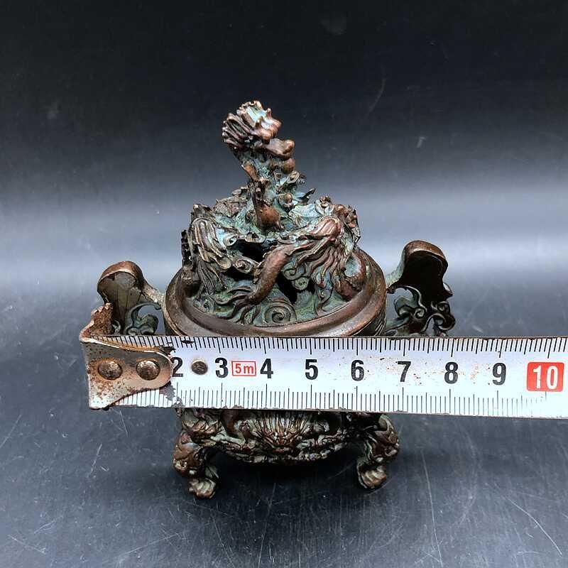 銅香炉 銅龍置物 銅薫製香炉飾り 工芸品 高岡銅器 香炉 | 雨龍 | 銅 | 喜泉堂