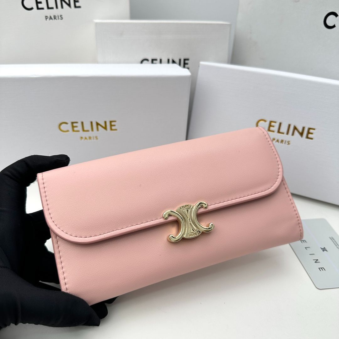 CELINE セリーヌ 財布 レディース 長財布 ピンク - Nanami