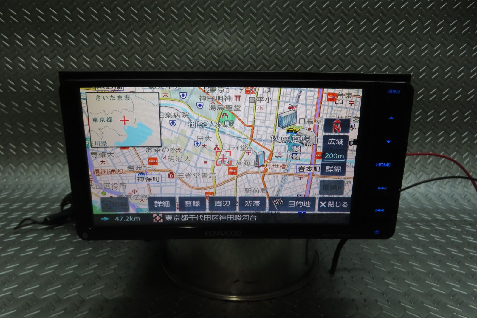 完動品保証付 W6459|ケンウッド メモリーナビ MDV-L504W TV地デジフルセグ内蔵 Bluetooth内蔵 TV視聴OK ロック解除済 配線セット付