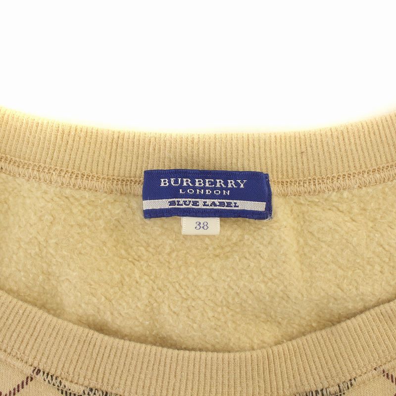 バーバリーブルーレーベル スウェット トレーナー ノバチェック 裏起毛 ロゴ バーバリーブルーレーベル BURBERRY BLUE LABEL ノバチェック