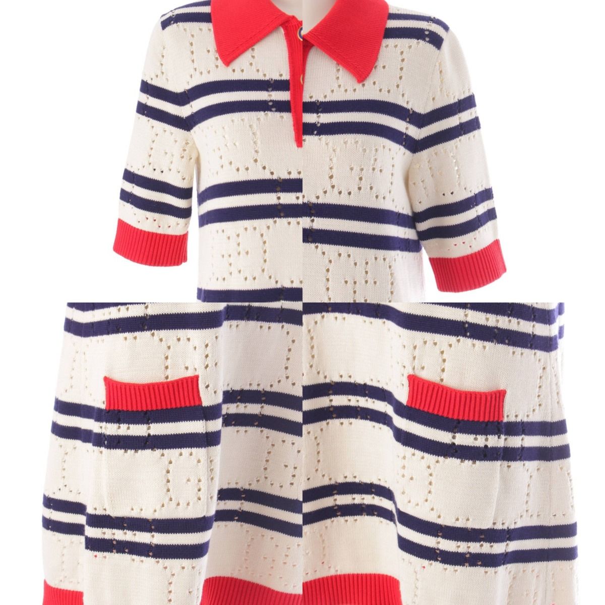 グッチ　ボーダーワンピース ダーリッチ Darich DDマリンボーダーニットミニワンピース