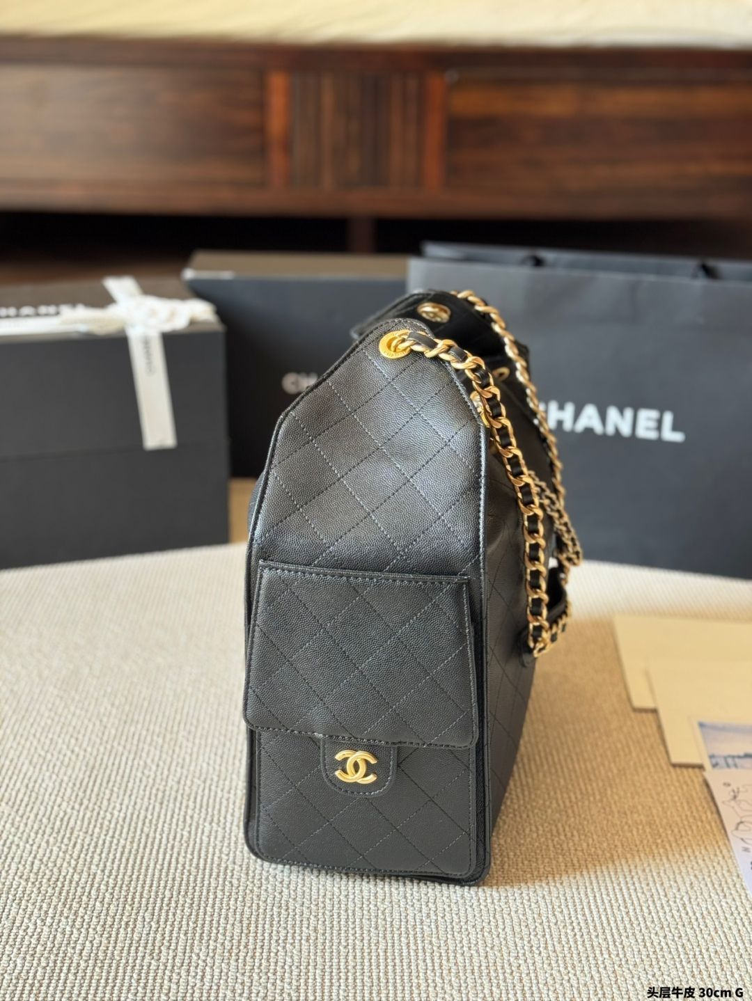 今日特価】Chanel 25S Large Grained Calfskin Hobo（シャネル