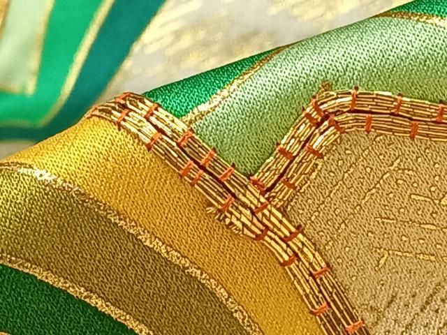 平和屋着物□豪華振袖 駒刺繍 霞文 金彩 正絹 逸品 AAAZ3406mf