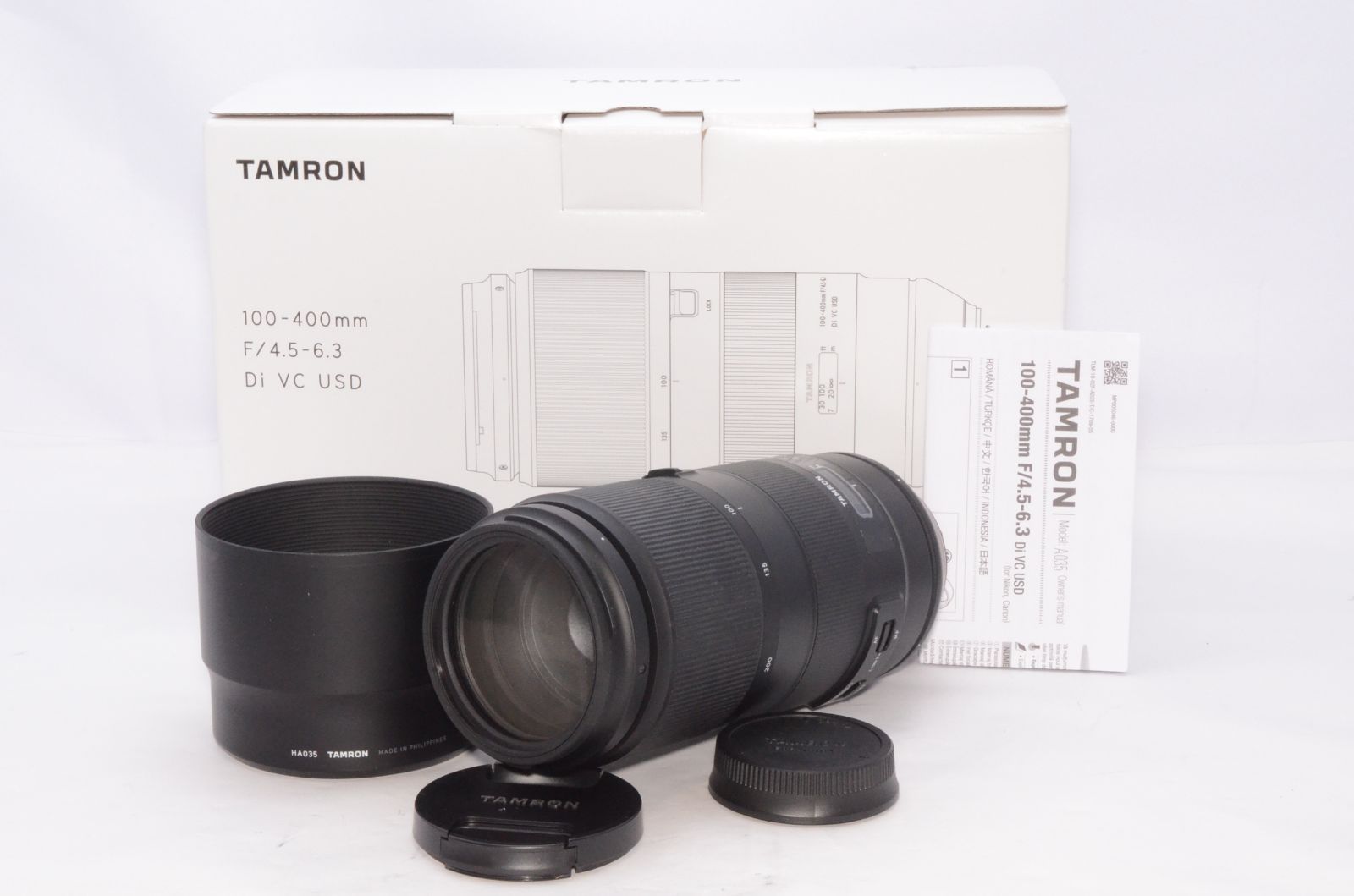 TAMRON 100-400mm F4.5-6.3 Di VC USD ニコン用 フルサイズ対応 A035N