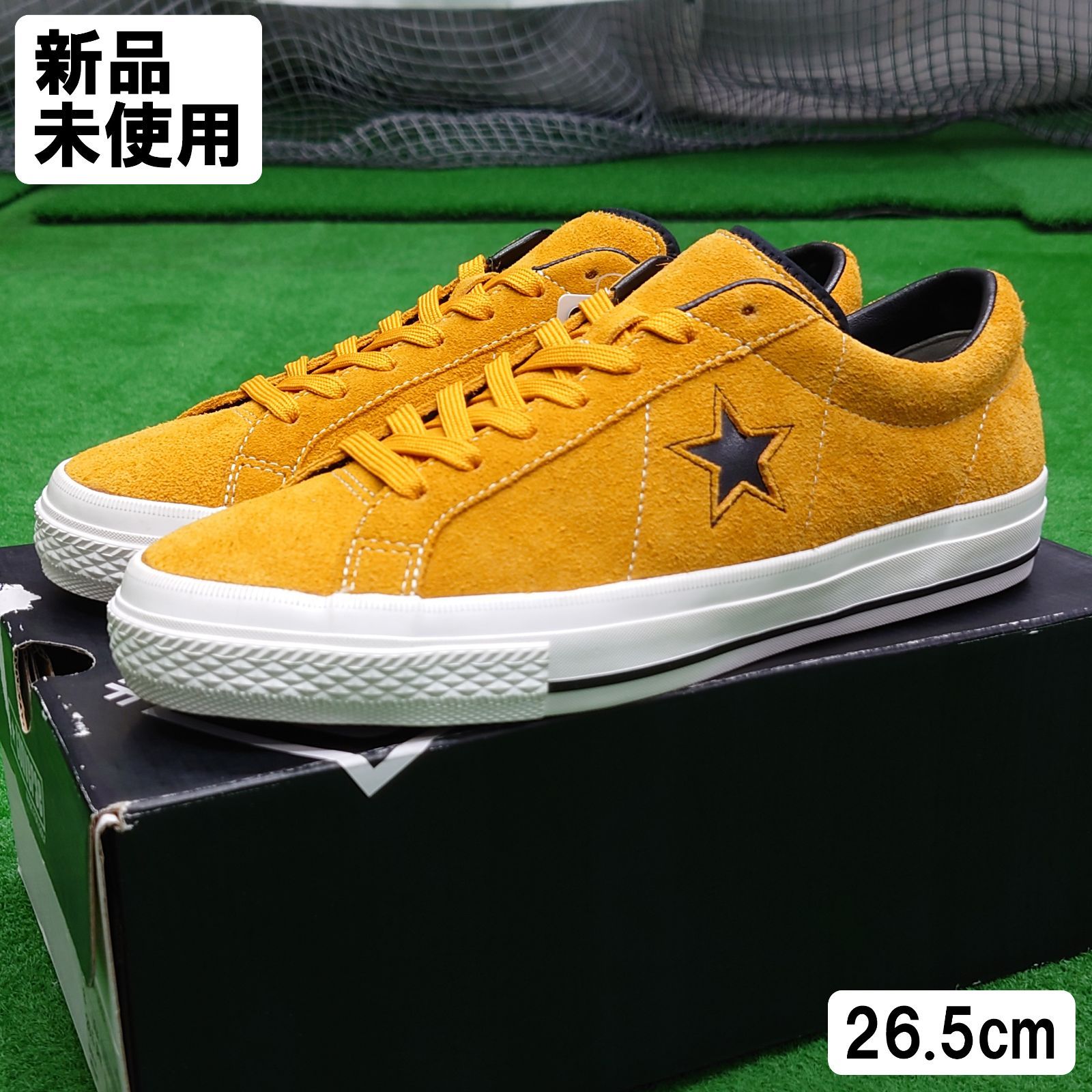 ♥ CONVERSE ONE STAR GF SUEDE コンバース ワンスター GF スエード 26.5cm ゴールド ゴルフシューズ スパイクレス OUTLET品 1点限り