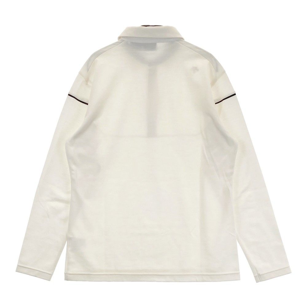 サイズ：O DESCENTE GOLF デサントゴルフ 長袖ポロシャツ ホワイト系