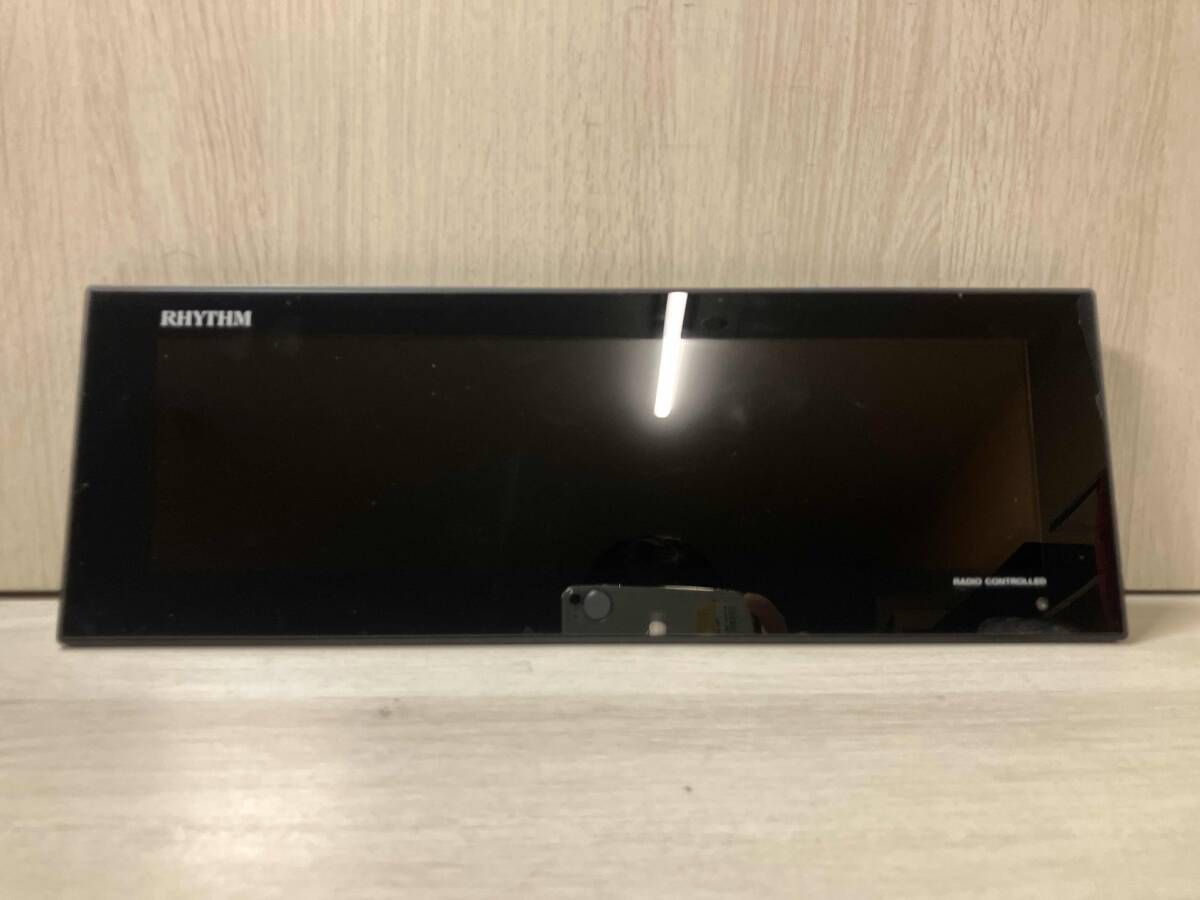 通電のみ 済 RHYTHMリズム デジタル電波掛け時計 8RZ184SR ブラック 壁掛け 置き時計