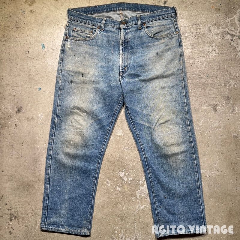 70's LEVI'S 505 デニムパンツ 66前期 刻印5 ペンキ リペア有 実寸W38
