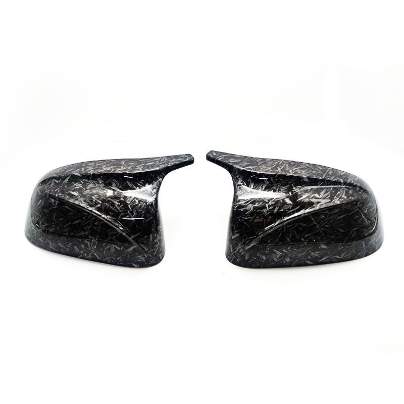 BMW X3 X4 X5 G01 G02 G05 対応 鍛造カーボン調 Mスタイル 牛角ミラーカバー ANデザイン ABS製 FFCRYSTALESIA_COM