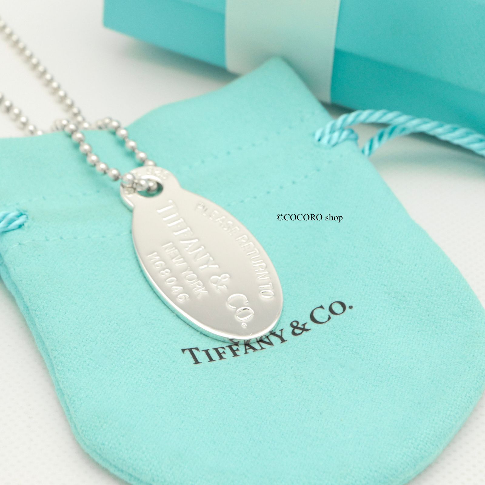 美品】ティファニー TIFFANY&Co. リターントゥ ティファニー オーバル タグ ボール チェーン ネックレス AG925 - メルカリ