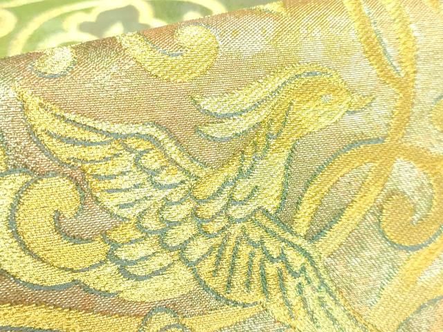 葡萄唐草鳥文 金銀糸