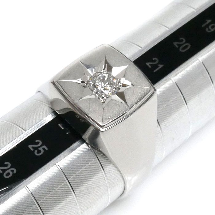 プラチナ印台リング14.3g【ダイヤモンド0.36ct、プラチナPt900】 プラチナPt900 超大粒1.5ctダイヤリング 指輪 (鑑定書付き） 11
