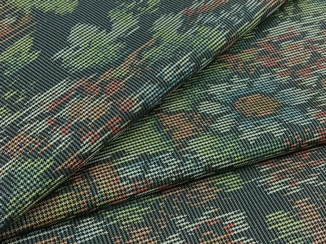 平和屋着物▽本場大島紬 単衣 草花文 正絹 AABB7724jh