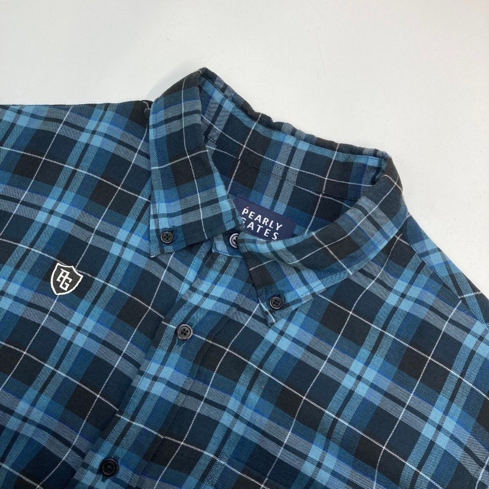 パーリーゲイツ チェック シャツ サイズ6 美品 美品)PEARLY GATES