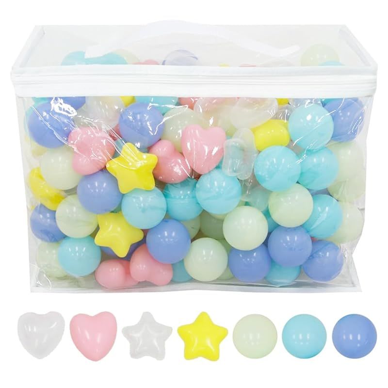 Hugmuu カラーボール 5.5cm 6cm ボールプール ミックスカラーボール ボール おしゃれ ボールプール用ボール(200個， ミックス) 0