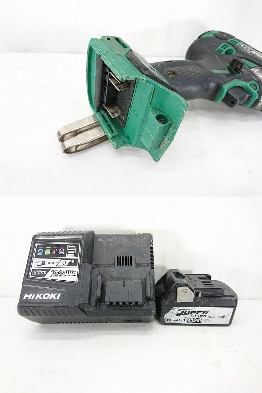 日立 - s25t-0315n【中古】HITACHI 日立工機 18V コードレス インパクトドライバ WH18DDL2 バッテリ1個 充電器付 s25t-0315n【中古】HITACHI 日立工機 18V コードレス インパクト