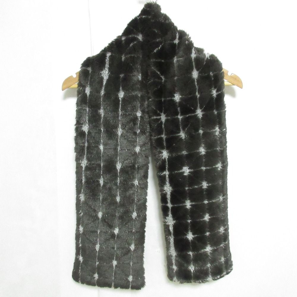 美品】イッセイミヤケ ストール グレー マフラー PLEATS PLEASE