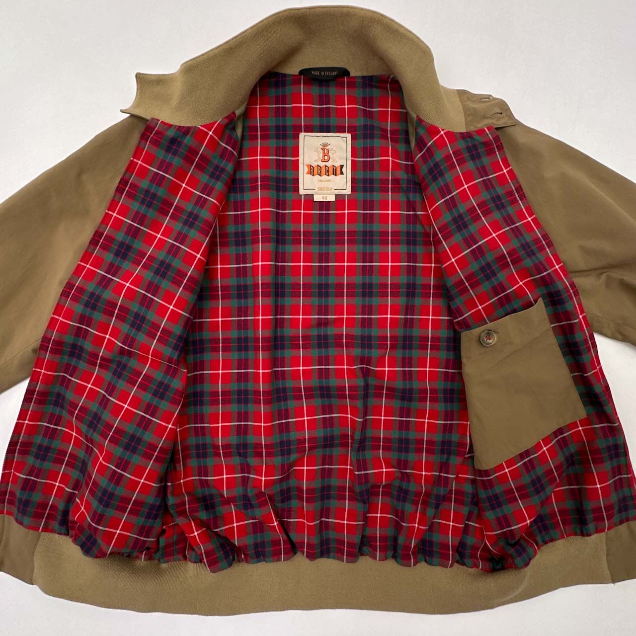 美品 BARACUTA バラクータ G9 ハリントンジャケット 裏チェック サイズ