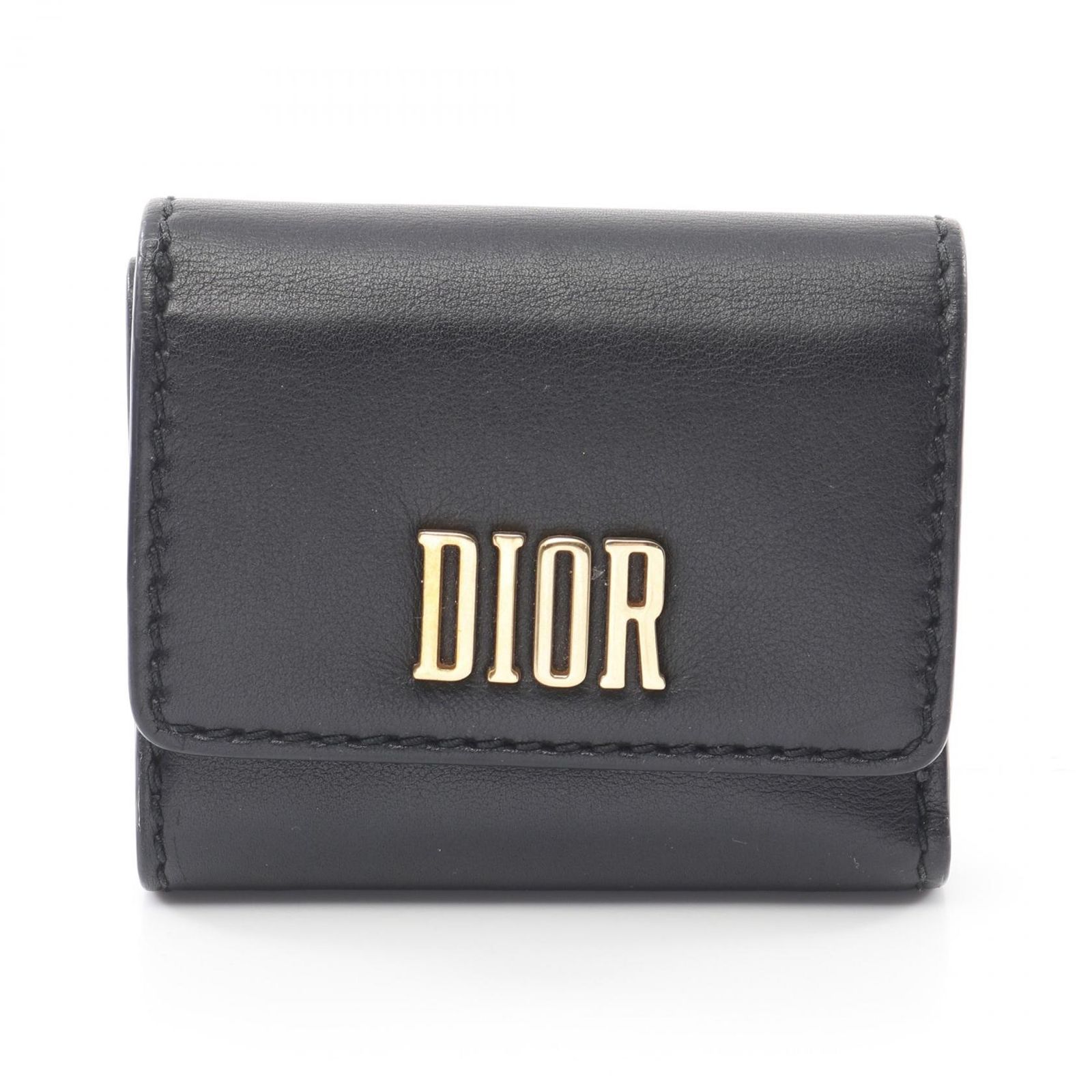 ディオール Dior 三つ折り財布 ブラック レザー 三つ折財布 レディース 
