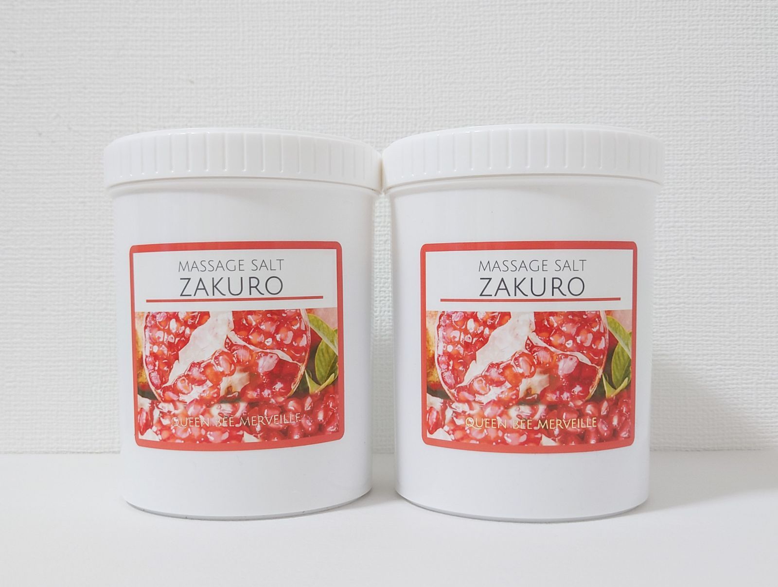 クインビーメルヴェーユ マッサージソルト ボディスクラブ ザクロ 1kg × 2個セット