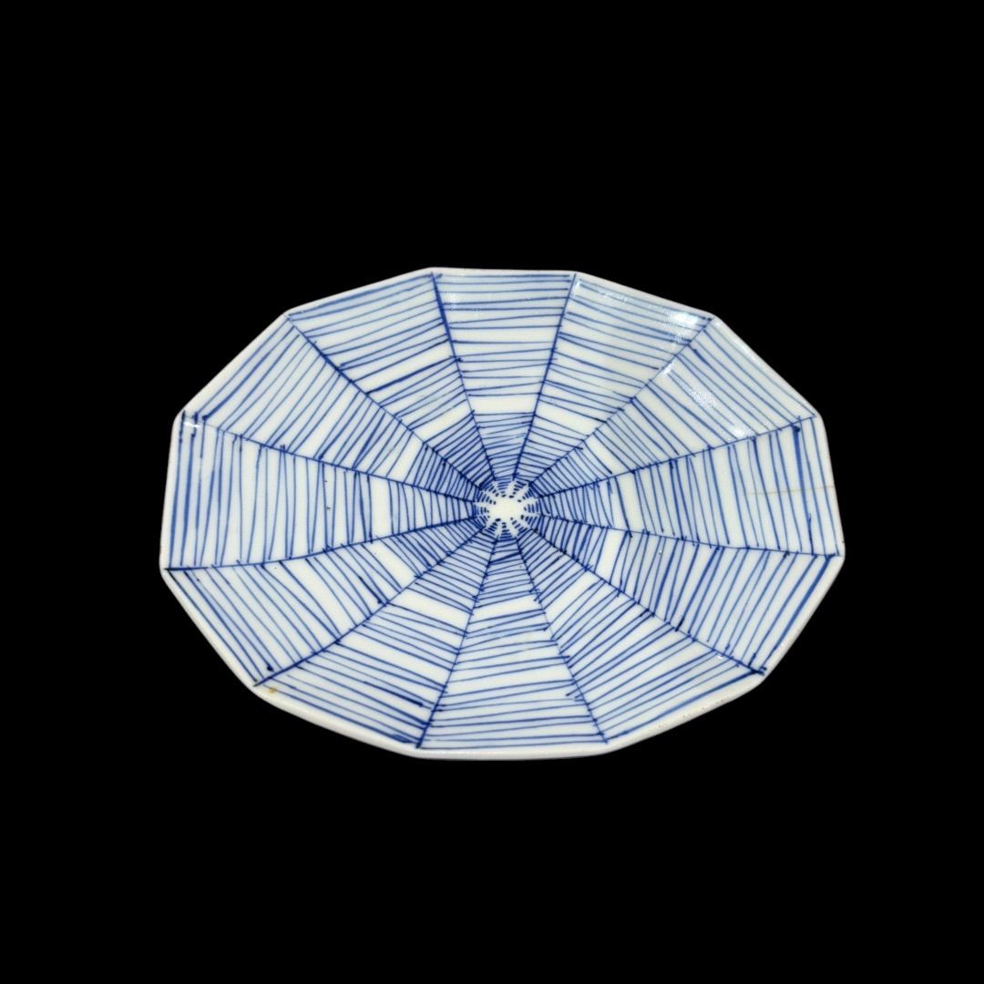 水指■平安 祥堂 染付 完品 古宗付字 中置 窓人物絵 菊 共箱 骨董 古美術■ 水指□平安 祥堂 染付 完品 古宗付字 中置 窓人物絵 菊 共箱