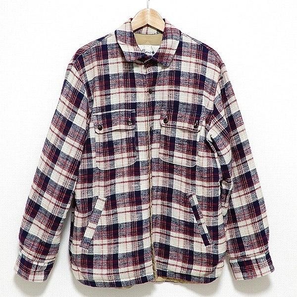 PAPAS パパス フード付き シャツジャケット ブルゾン チェック柄 刺繍ロゴ PAPAS パパス フード付きシャツジャケット ブルゾン チェック 刺繍ロゴ