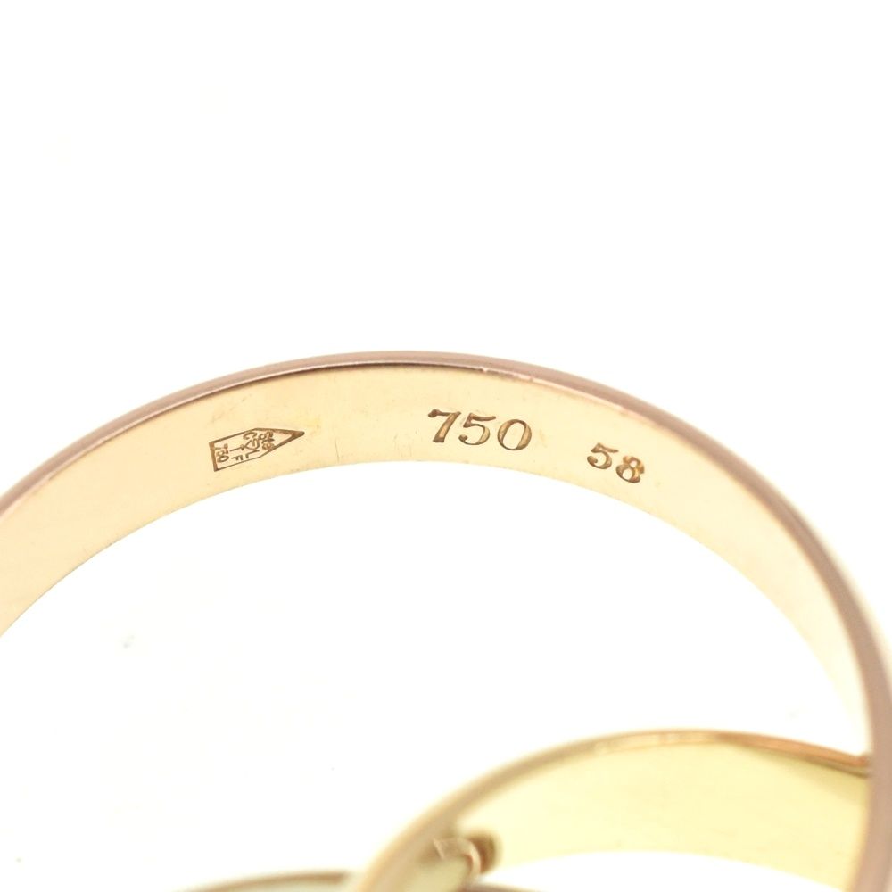 カルティエ CARTIER トリニティ 3連リング サイズ58 JP18 スリーカラ― メンズ S 139659