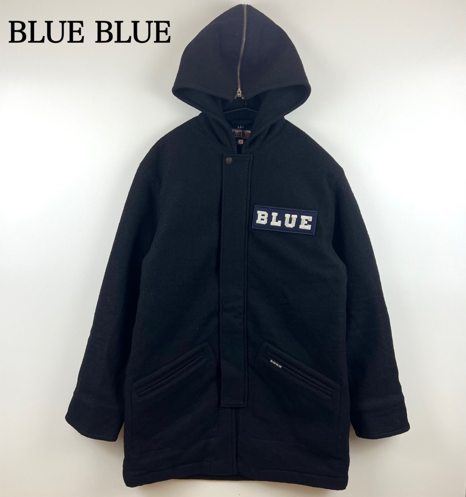 BLUE BLUE 19AW shrink wool cadet coat 2 M 700078-653 ブルーブルー シュリンクウール カデットコート ワッペン ヴィンテージライク アメカジ レプリカ 聖林公司