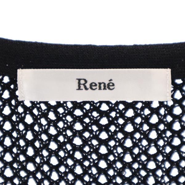 ルネ 日本製 5分袖 カーディガン 38 黒 Rene 透かし編み ニット ボレロ レディース 古着 中古 楽天市場】古着 Rene ルネ 日本製 5分袖 カーディガン 38 黒