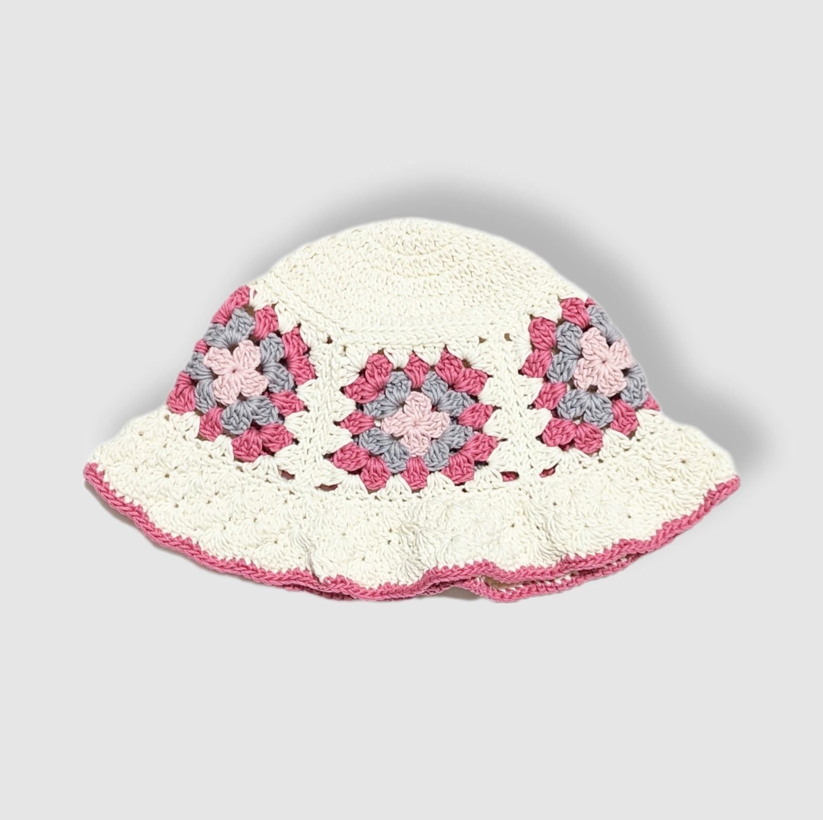 ハンドメイド グラニースクエア ハット 帽子 レディース *255 ハンドメイド グラニースクエア ハット 帽子 レディース *255