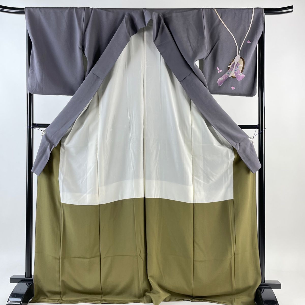 付下げ 身丈173.5cm 裄丈66cm M もどす 袷 辻村ジュサブロー 落款  