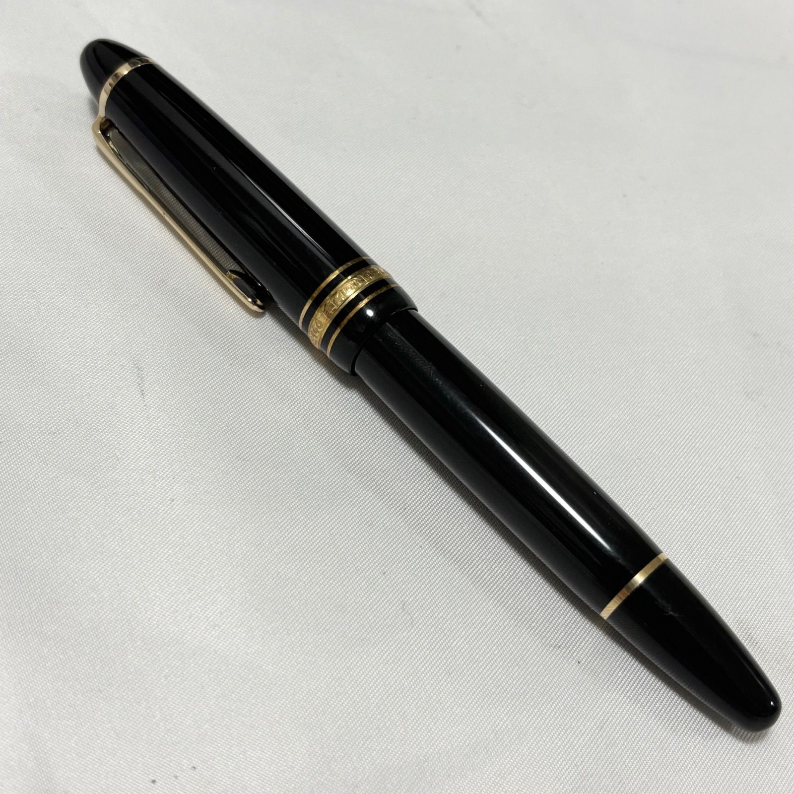 Mont Blanc モンブラン 万年筆 14K 585 No146 ブラック×ゴールド 文房具 筆記用具 品 筆記未