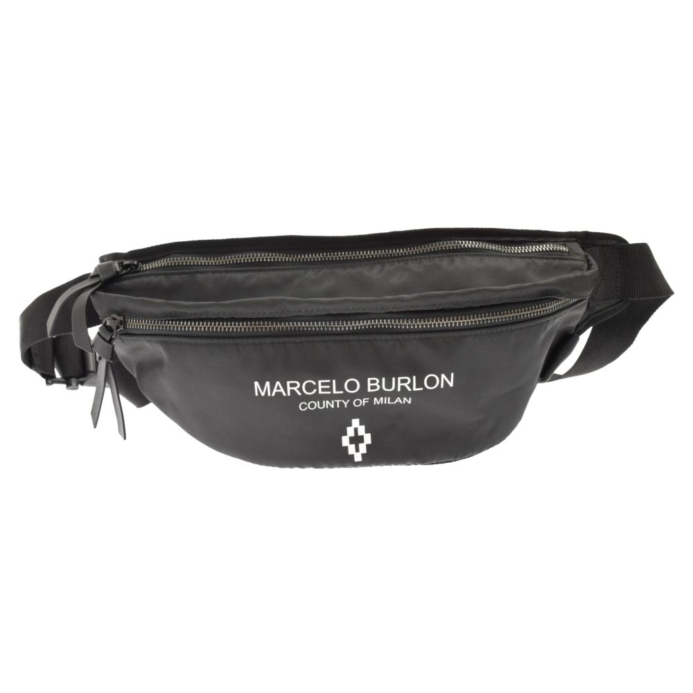 MARCELO BURLON マルセロバーロン Logo Waist Bag ロゴウエストバッグ