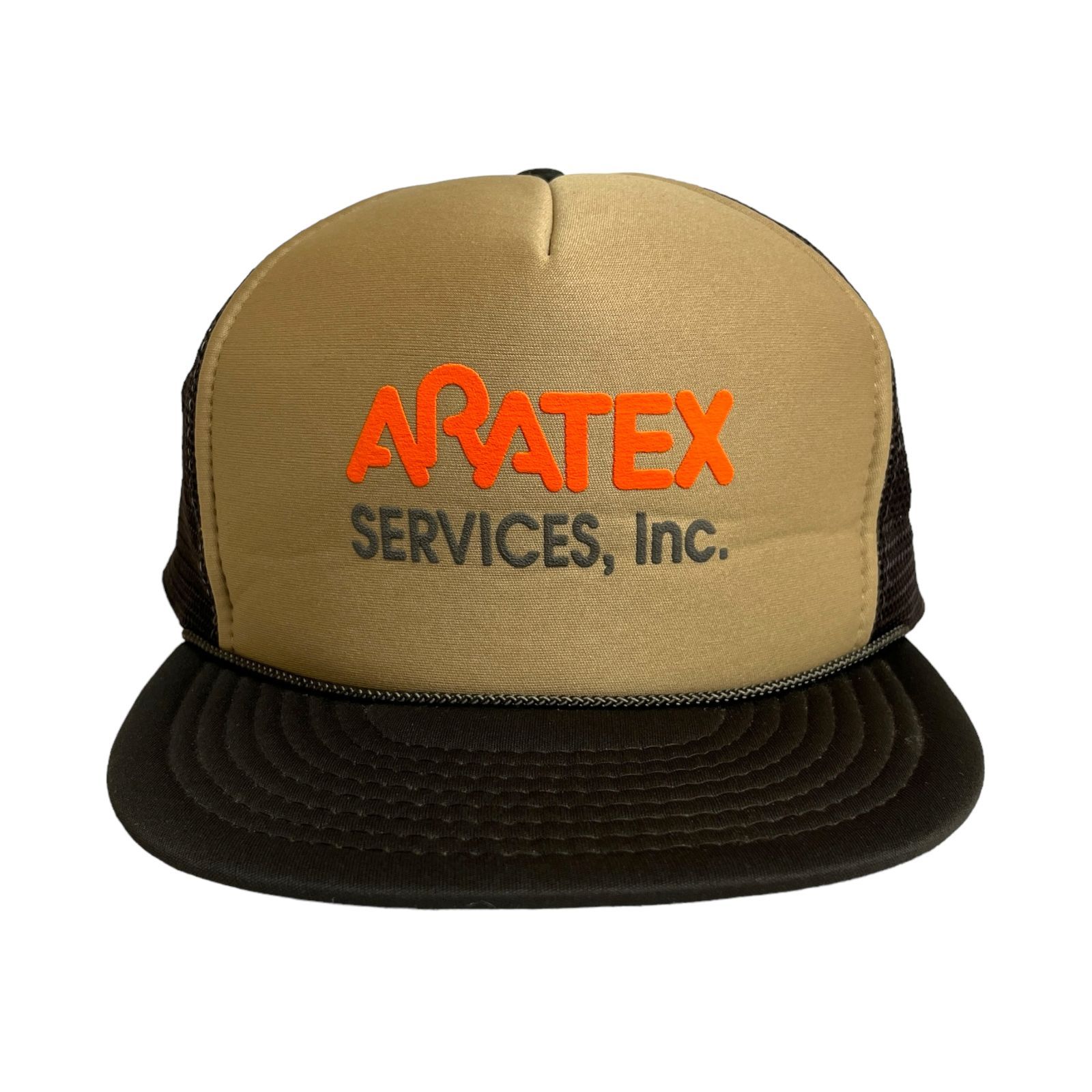 【キャップ/帽子】ARATEX (アラテックス) ビンテージ メッシュキャップ ツートンカラー ブラウン 茶 オレンジ 橙 ベージュ