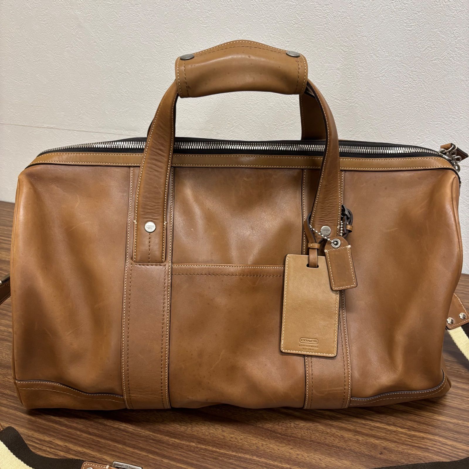 COACH ヘリテージ 2way ボストンバッグ ショルダーバッグ ブラウン ◎COACH コーチ ボストンバッグ 旅行バッグ 2way ショルダー