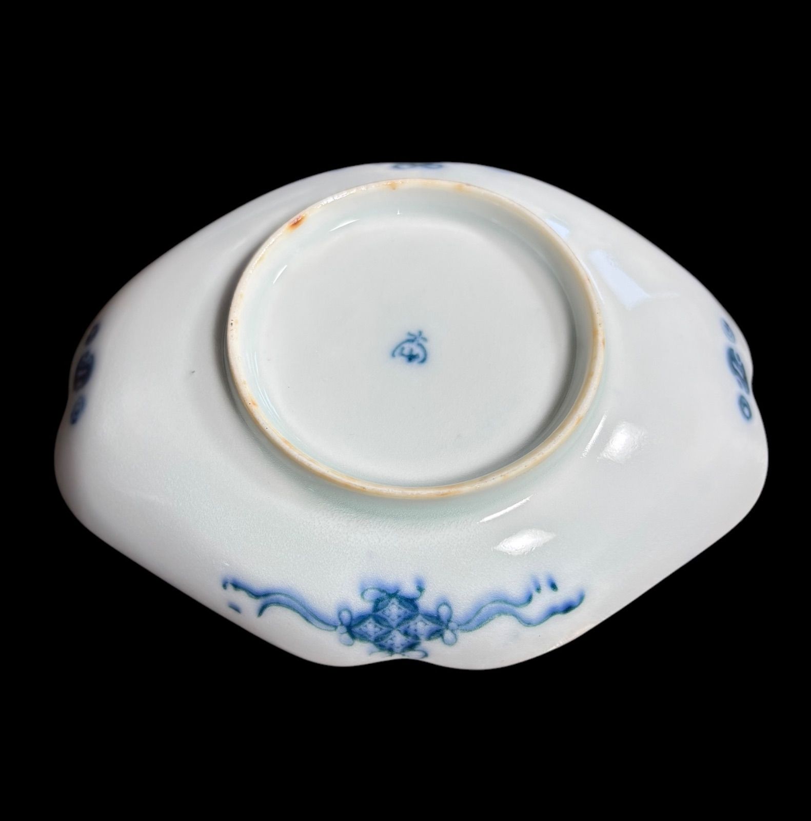 2客セット】古伊万里 染付 菱形変形皿 [山水風景絵] 鉢 取り皿