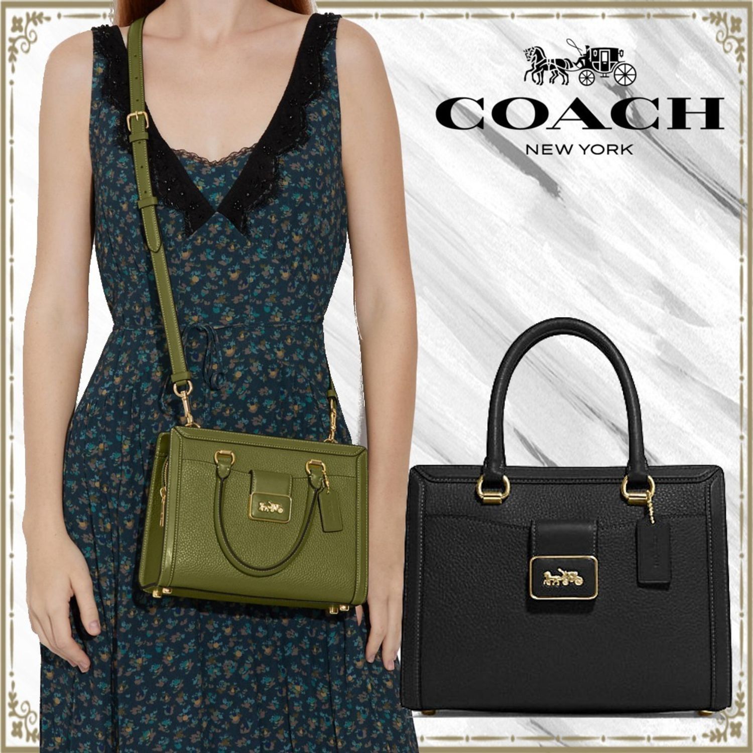 激安大特価！】 COACH グレース キャリーオール レッド CC140 tdh