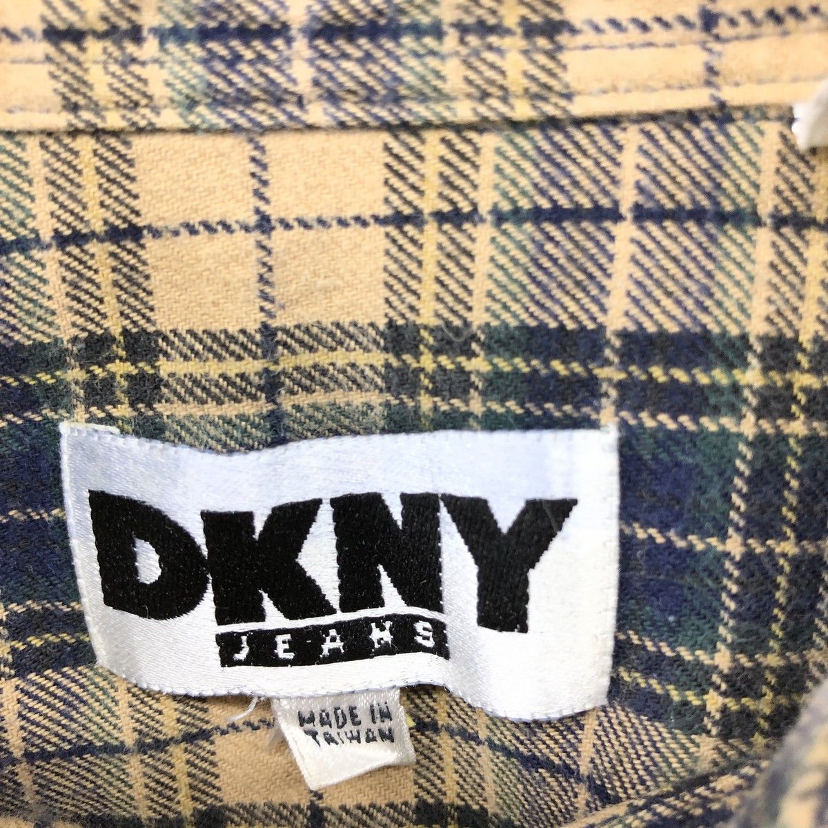 90s DKNY ダナキャランニューヨーク シャド―チェックシャツ 黒 ブラック ダナキャランニューヨーク メンズ シャツ DKNY ブランド トップス 長袖