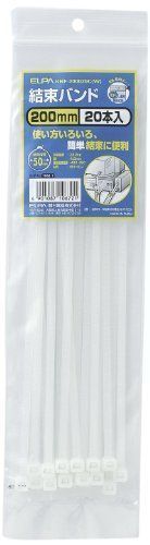 【新品】 ELPA 結束バンド ワンタッチロック方式 200mm 20本入 ホワイト KBF-200020C(W) wwzq1cm