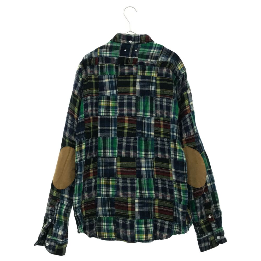 SOPHNET.　ソフネット　パッチワークシャツ　エルボーパッチ SOPHNET.ソフネットパッチワークシャツエルボーパッチ