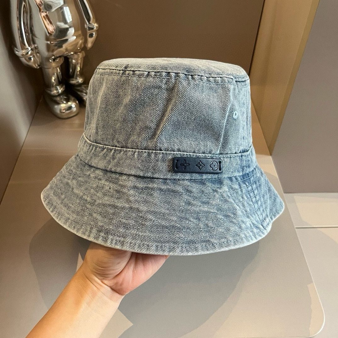 LV のデニムフィッシャーマンハット