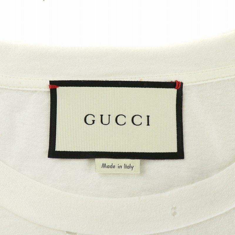 イタリア製 GUCCI 半袖Tシャツ シェリーライン ホワイト M ヴィンテージ 24025 美品 GUCCI EQUESTRIAN グッチ シェリーライン ポーター