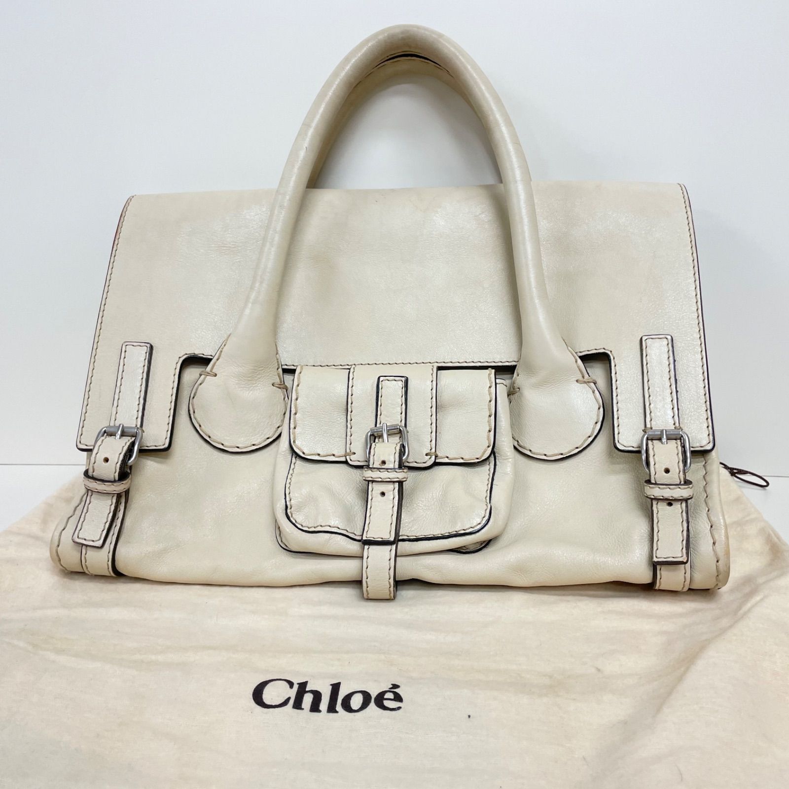 Chloe クロエ ヴィンテージ エディス ハンドボストンバッグ レザー 