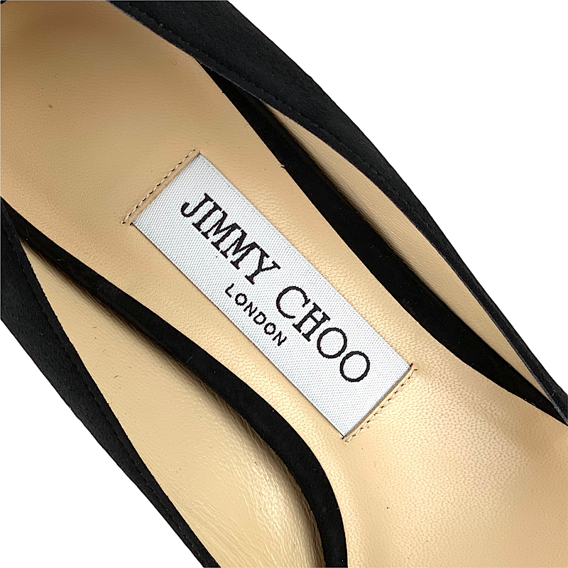 ジミーチュウ JIMMY CHOO パンプス 靴 シューズ スエード ブラック 黒 未使用 JCロゴ パーティーシューズ フォーマルシューズ